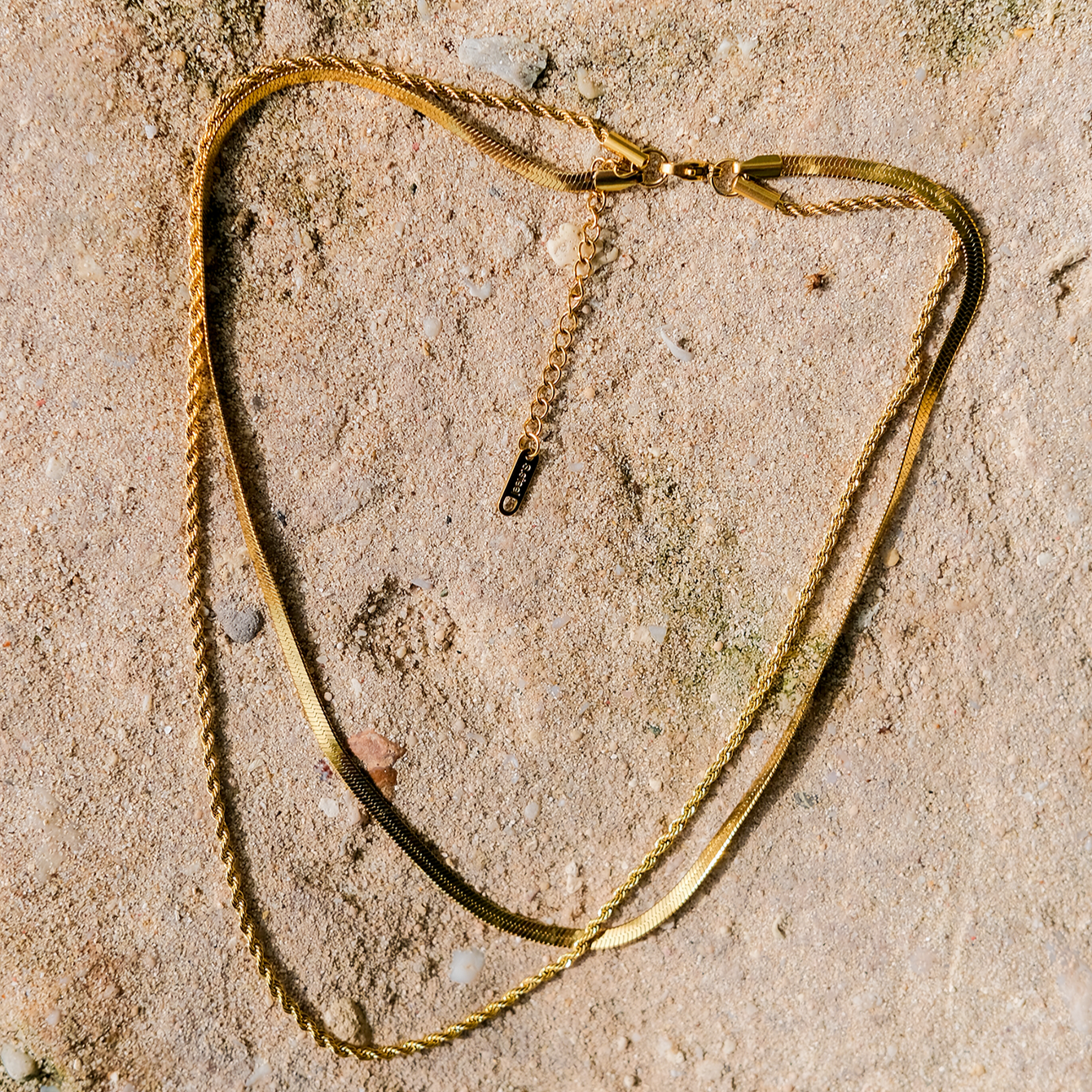 Triple Layer Gold-Tone Chain Necklace