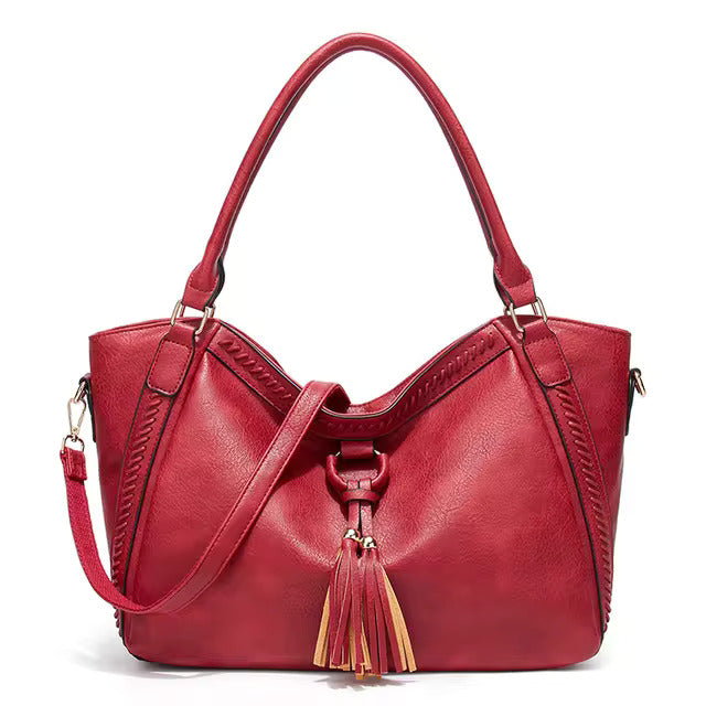 Leather Shoulder Bag with Classic Design