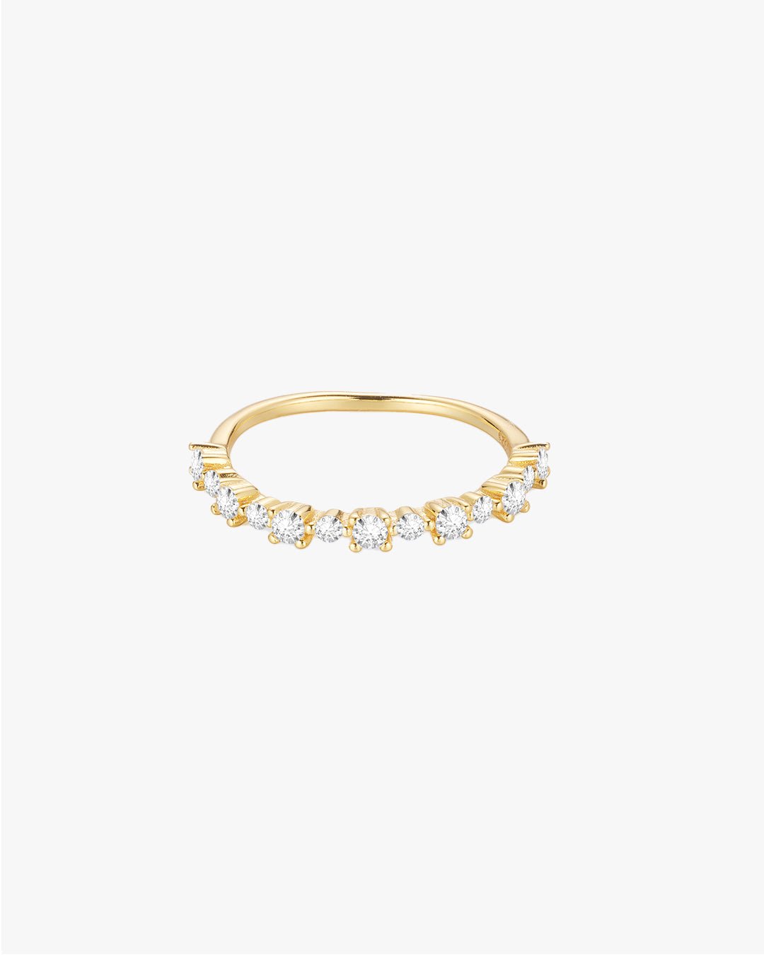 Gold Ring with Graduated Round Stones