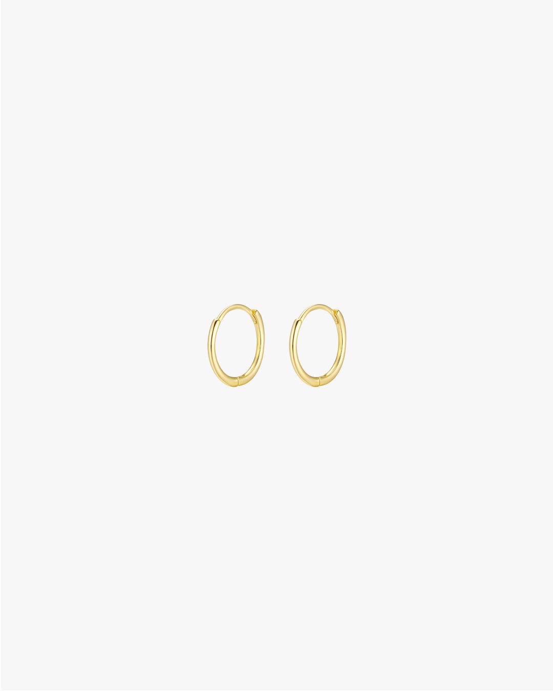 Gold-Plated Mini Hoop Earrings – Simple Click Closure