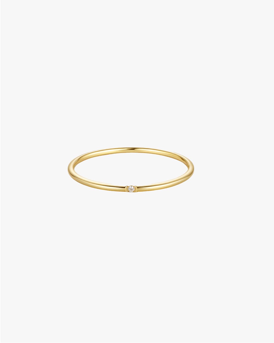 Delicate Gold Ring with Miniature Center Stone
