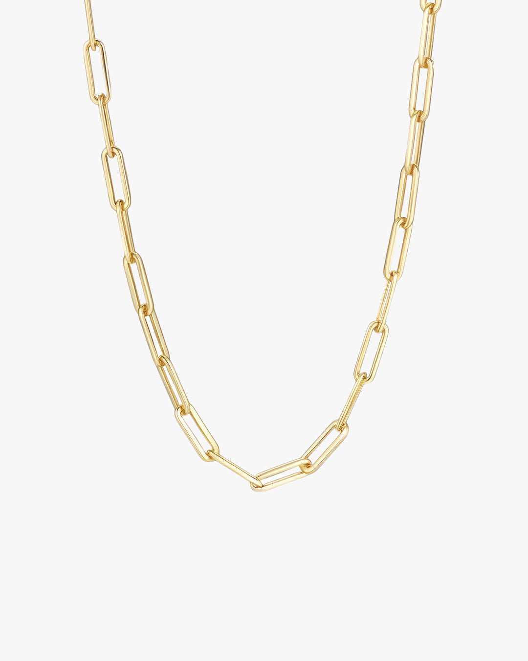 Gold-Toned Elongated Link Chain Necklace