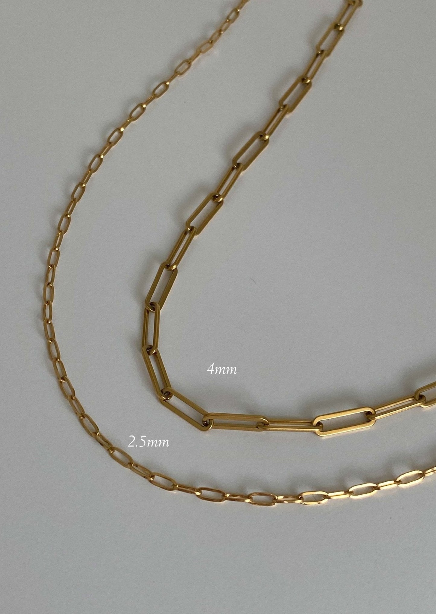 Gold-Toned Elongated Link Chain Necklace