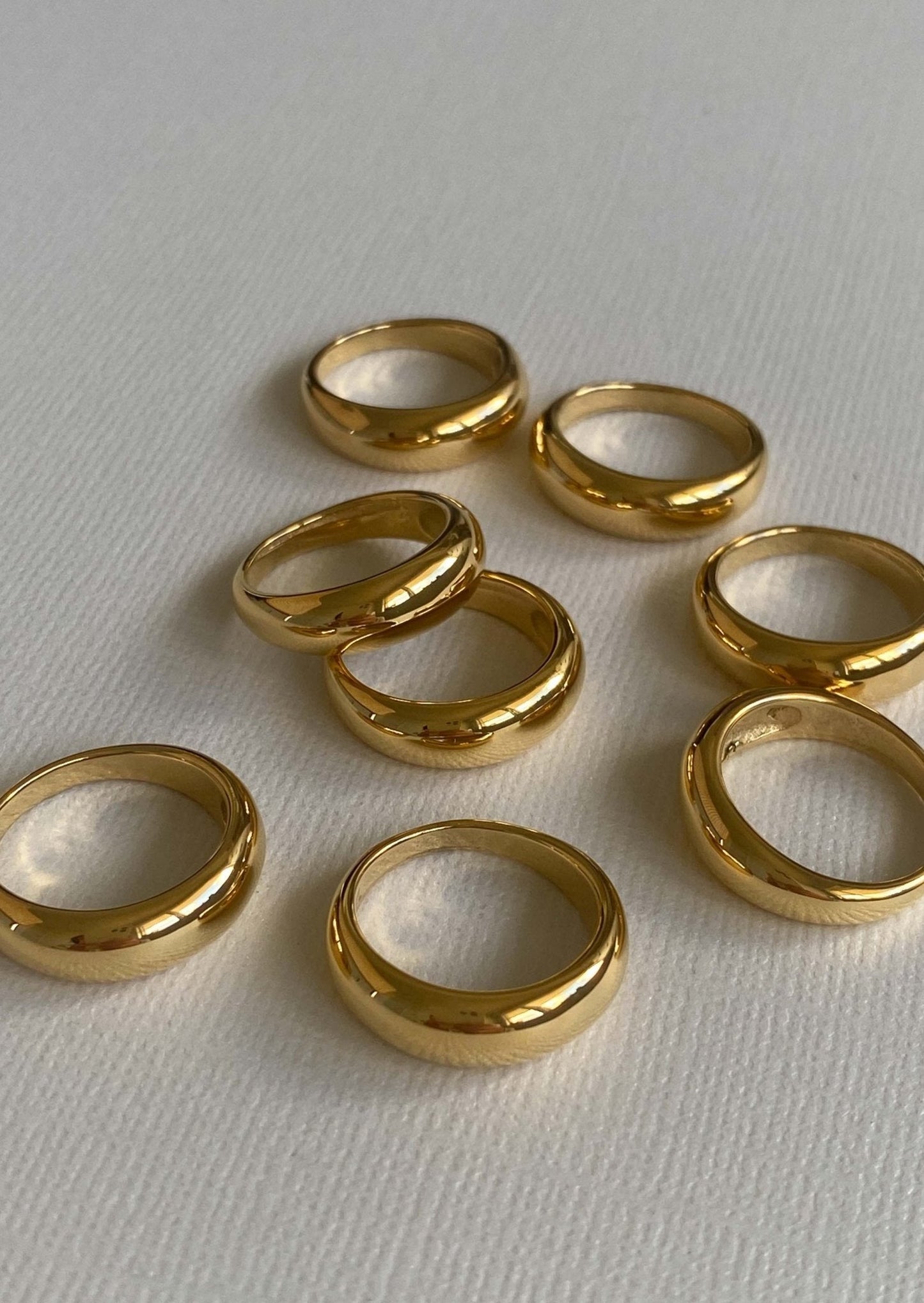 Polished Gold Dome Ring