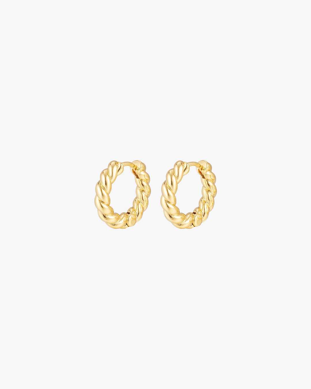 Gold Rope Twist Hoop Earrings – Chunky Lightweight Everyday Style