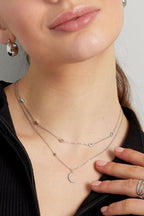 Moon & Star Necklace Silver – Celestial Jewelry for Women