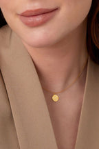 Charm with Stones Necklace Gold 925 – Sterling Silver Gem Pendant