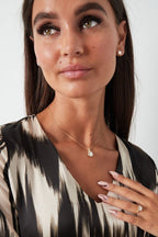 Square Stone Necklace Silver 925 – Sterling Silver Gem Pendant for Women
