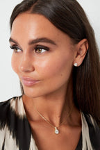 Square Stone Necklace Silver 925 – Sterling Silver Gem Pendant for Women