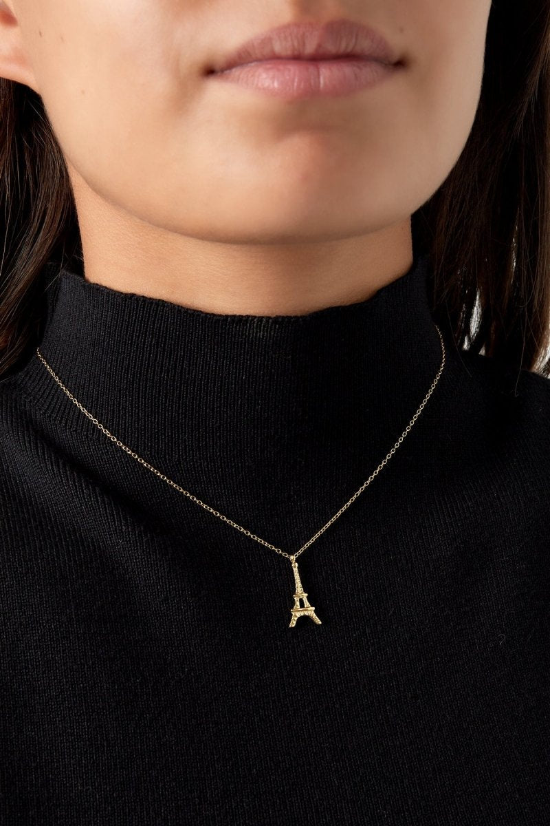 Eiffel Elegance Necklace Silver – Paris-Inspired Minimalist Jewelry
