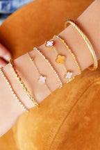Multicolor Clovers Bracelet Gold – Playful Colorful Clover Jewelry