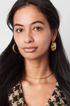 Basic Round Chic Gold Earrings for Women