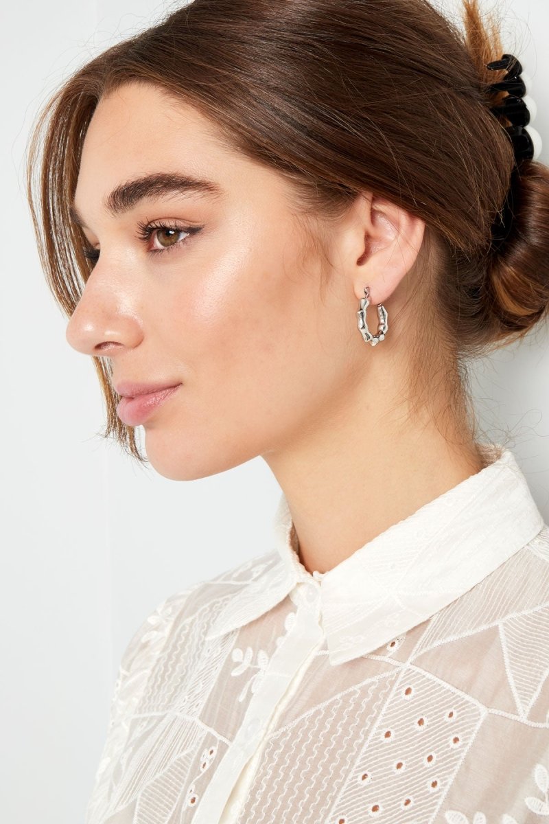 Aesthetic Bubble Silver Plated Earrings for Women