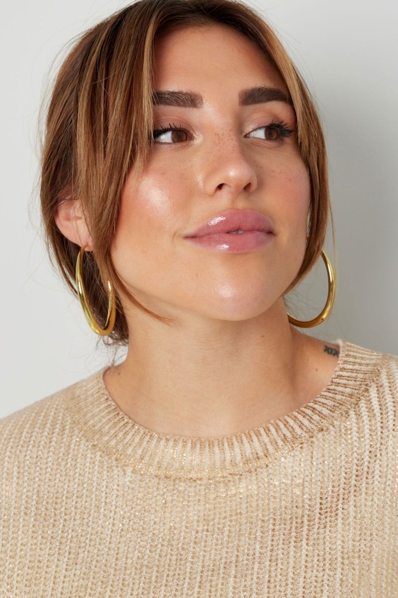 Thin to Thick Gold Hoop Earrings for Women