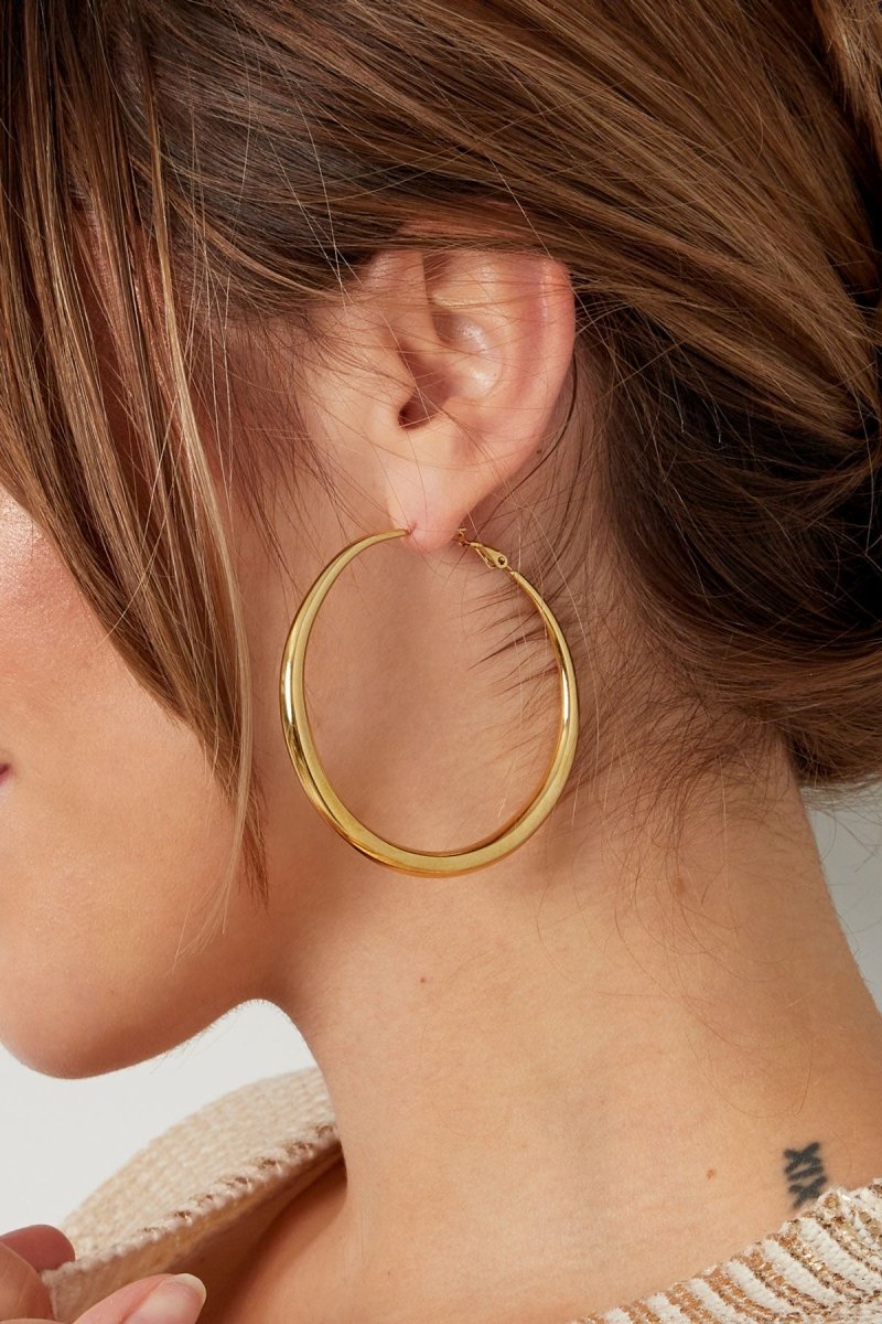 Thin to Thick Gold Hoop Earrings for Women