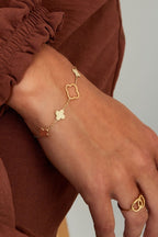 Big Clovers Bracelet Silver – Bold Four-Leaf Clover Charm Jewelry