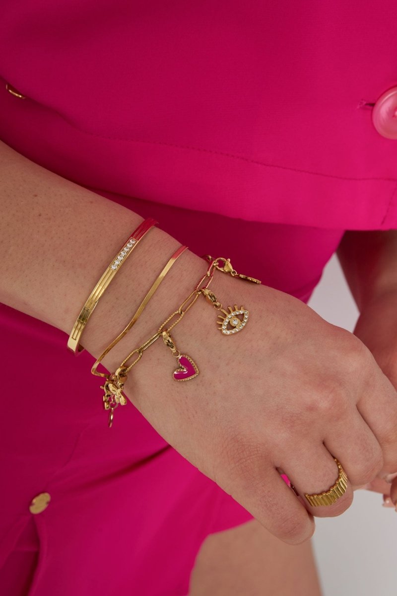 Charm Eyes on You Bracelet Gold – Playful Eye-Inspired Charm Jewelry