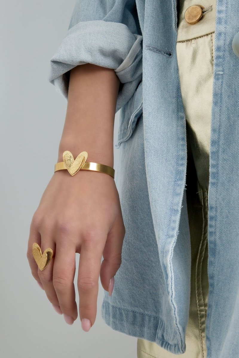 Double Love Bracelet Gold – Elegant Double Heart Chain Jewelry