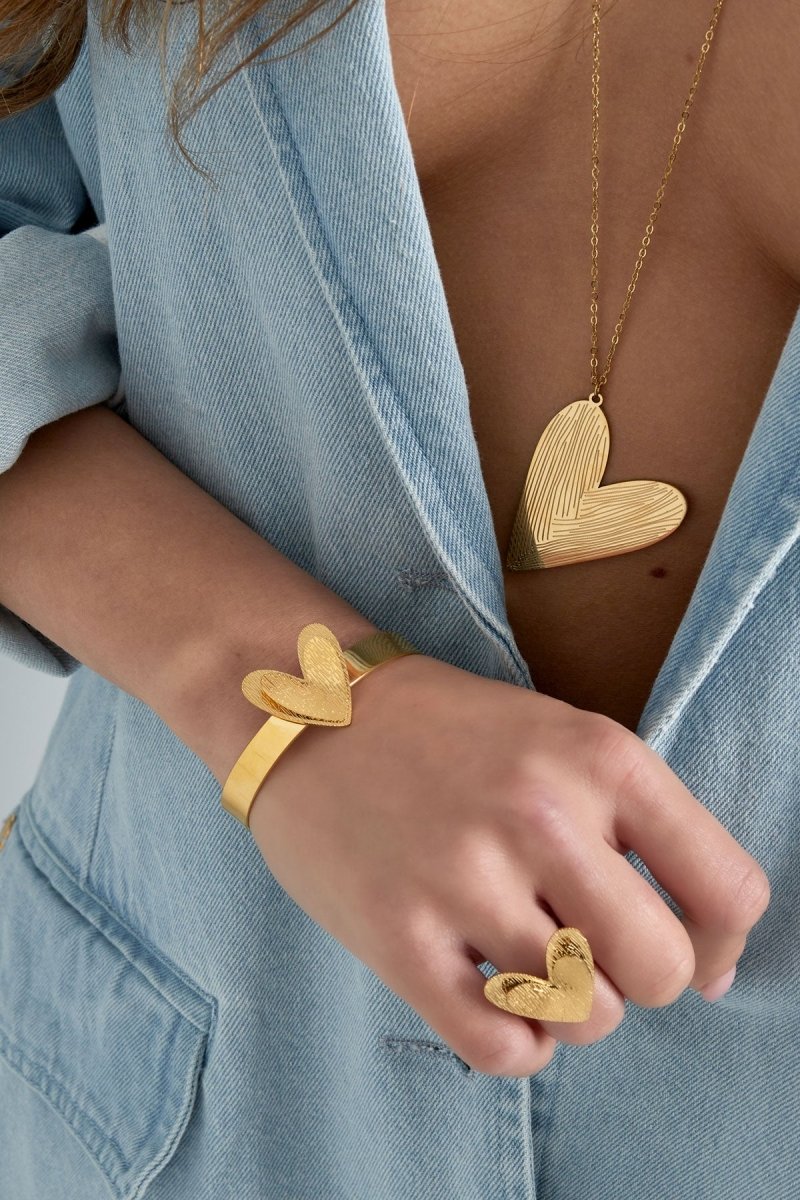 Double Love Bracelet Gold – Elegant Double Heart Chain Jewelry