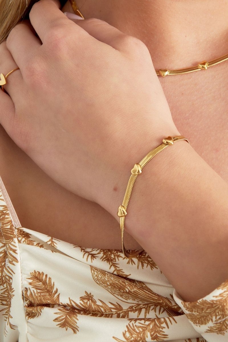 Triple the Love Bracelet Silver – Romantic Triple Heart Chain Jewelry