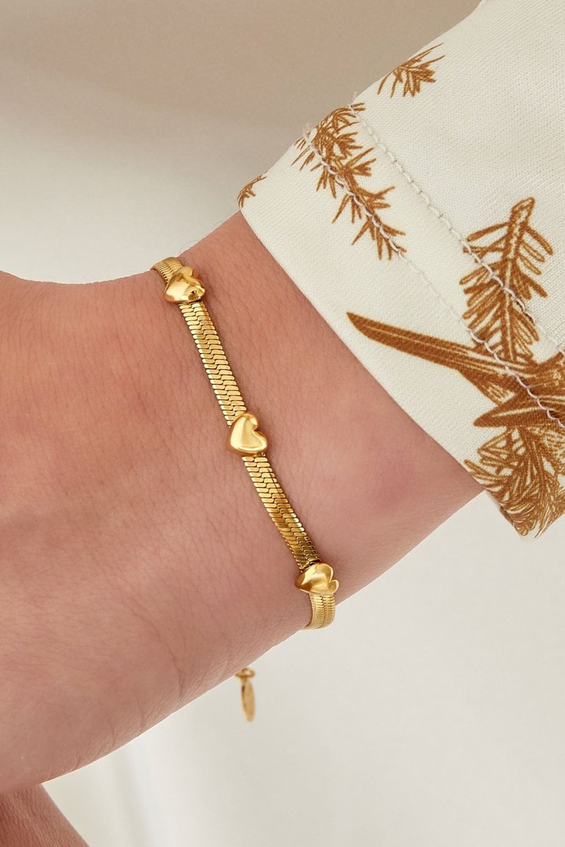Triple the Love Bracelet Silver – Romantic Triple Heart Chain Jewelry