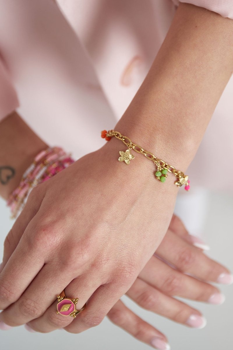 Charm Happy Place Bracelet Gold – Playful Lucky Charm Jewelry