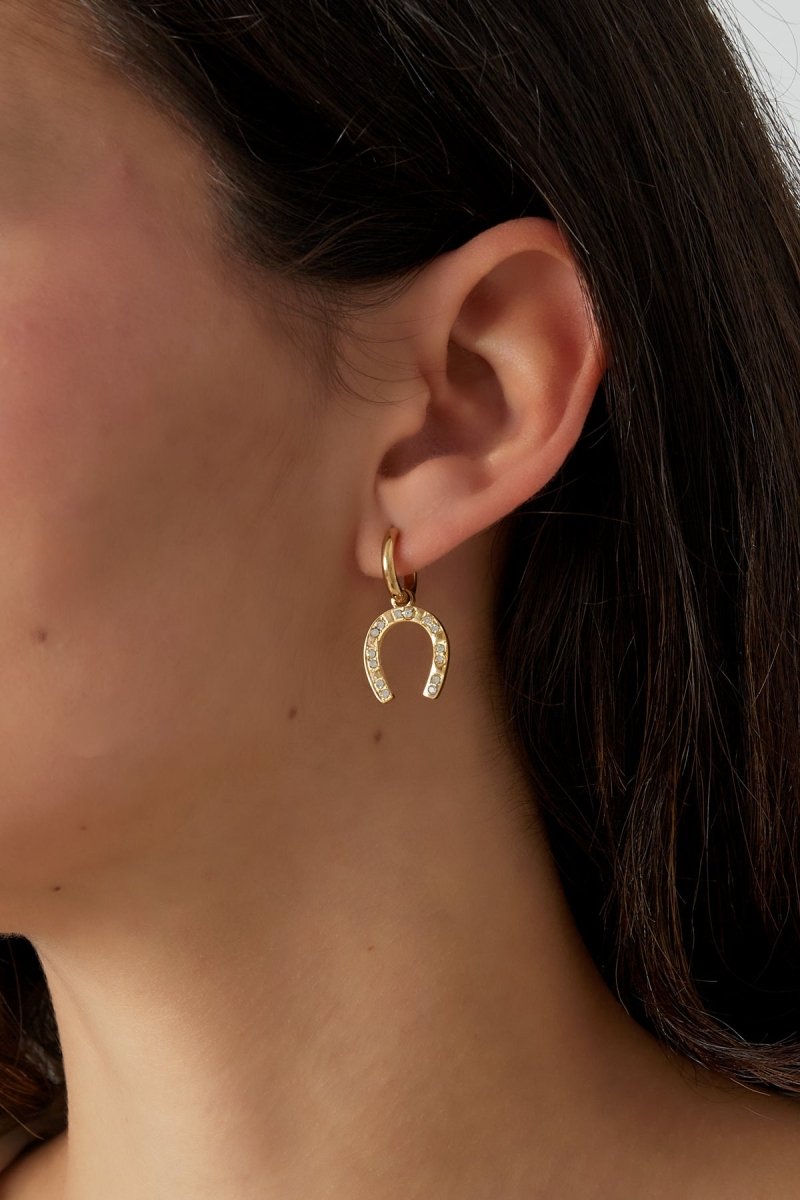 Horseshoe Gold Plated Earrings for Women