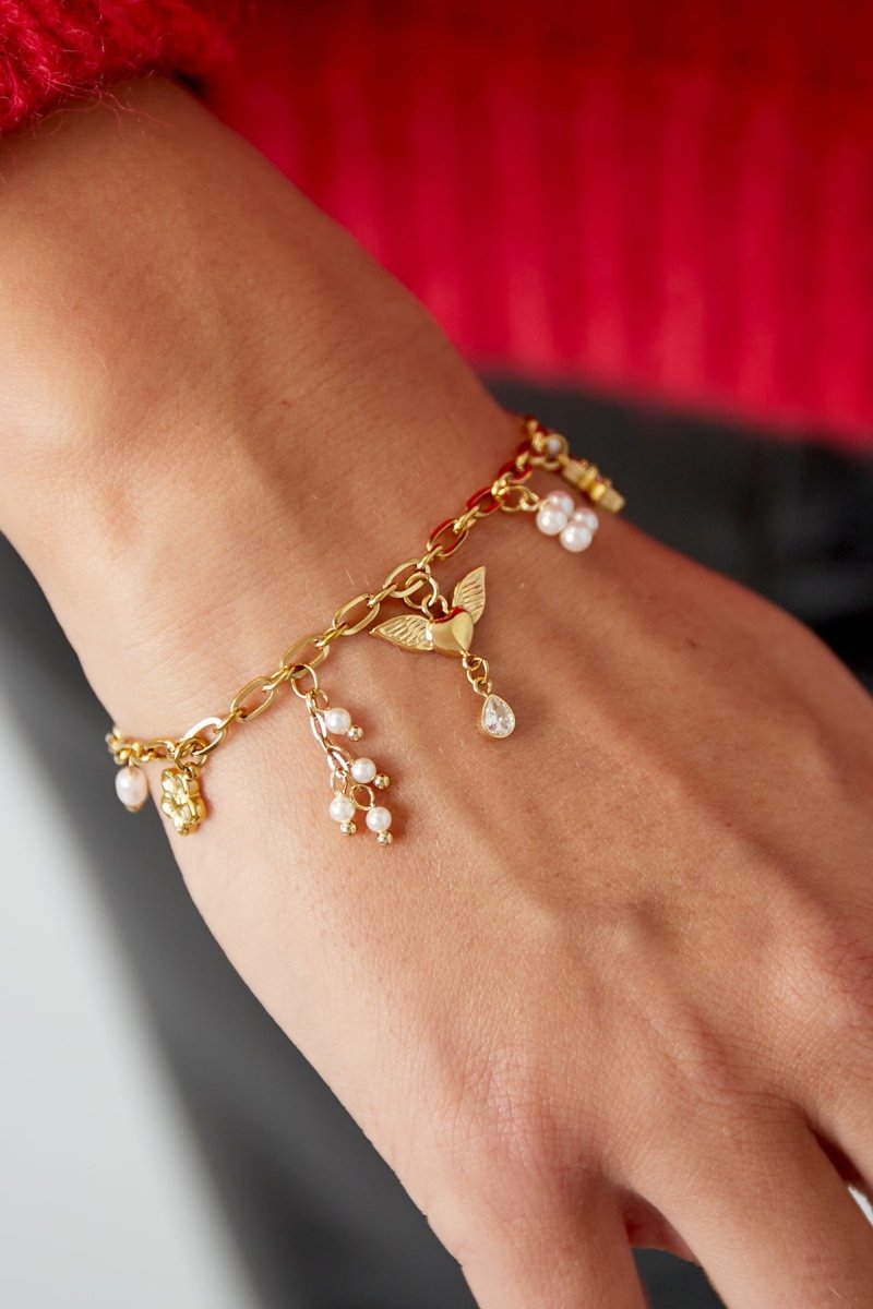 Charm Angel Dust Bracelet Gold – Magical Sparkle Charm Jewelry
