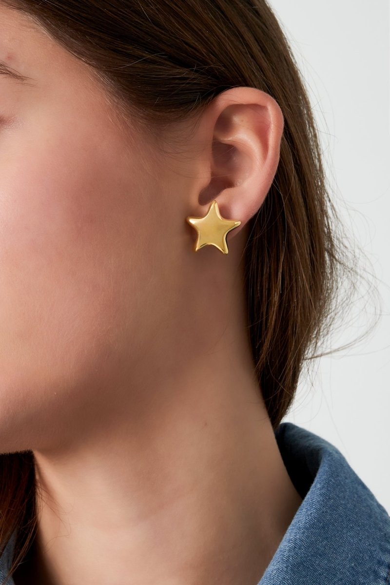 Be My Star Gold Plated Star Earrings for Women