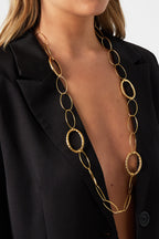 Statement Oval Link Necklace Gold – Modern Linked Chain Jewelry