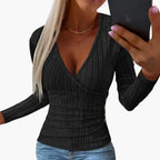 V-Neck Sweater – Side Button Detail