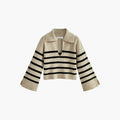 Pullover Sweater – V-Neck – Striped Pattern