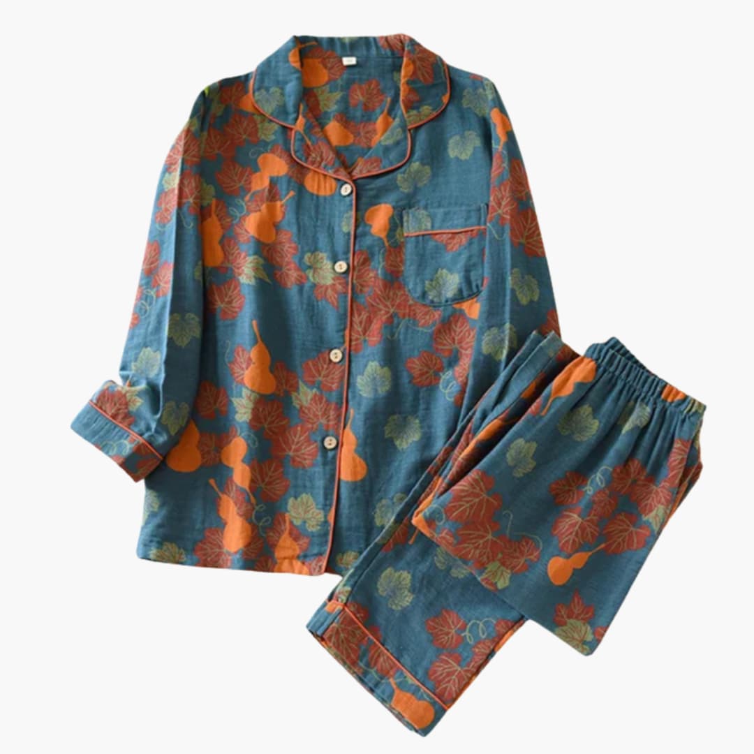 Fleece Pajama Set – Printed Motif – Elastic Waistband