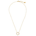Hollow Diamond Lucky Flower Necklace Gold – Floral Charm Pendant Jewelry