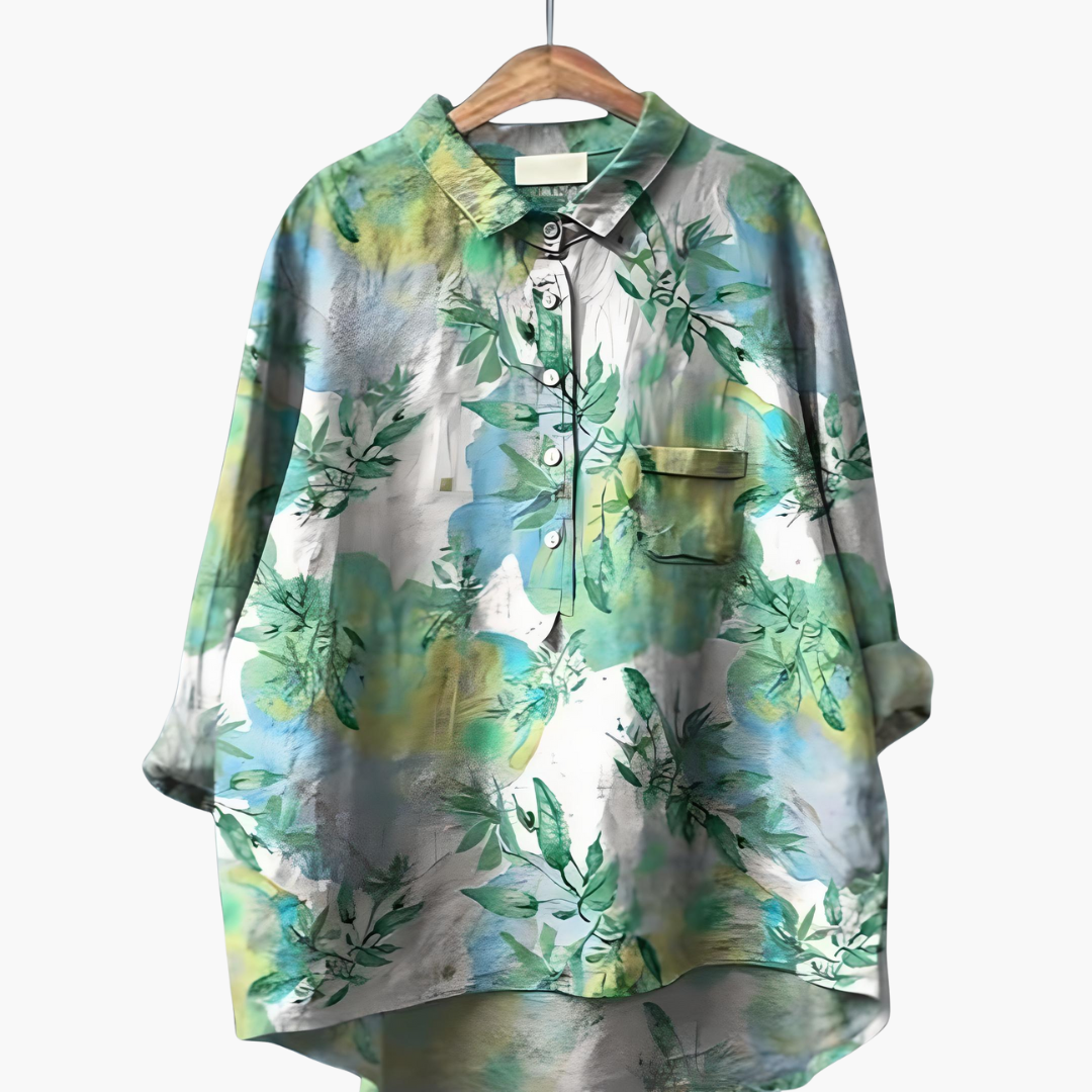 Summer Blouse – Long Sleeves – Floral Print