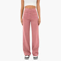 High-Waist Palazzo Pants – Button Placket