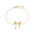 Lovely Bow Bracelet Gold – Elegant Bow Charm Jewelry