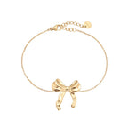 Lovely Bow Bracelet Gold – Elegant Bow Charm Jewelry