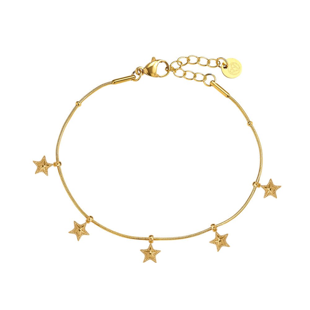 Tiny Stars Bracelet Gold – Celestial Star Charm Jewelry