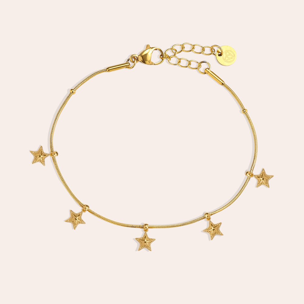 Tiny Stars Bracelet Gold – Celestial Star Charm Jewelry