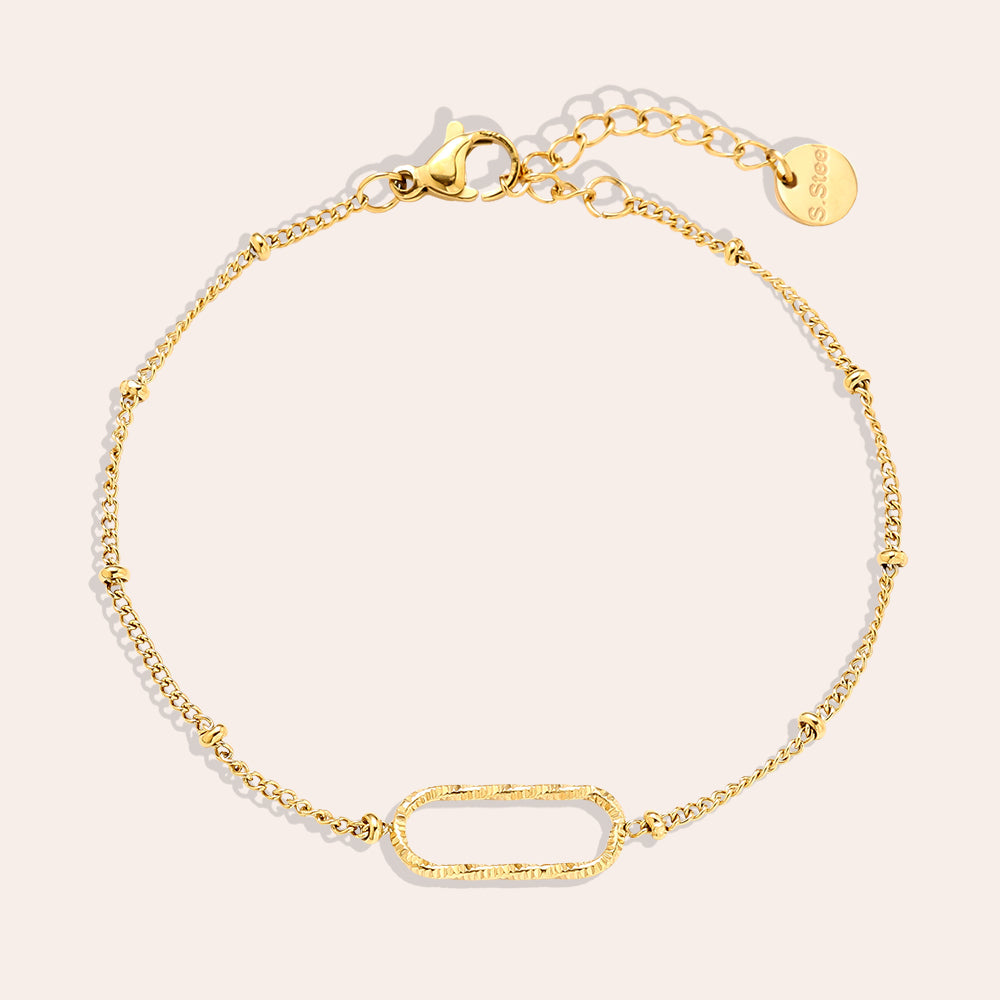 One Oval Bracelet Gold – Minimalist Oval Link Jewelry