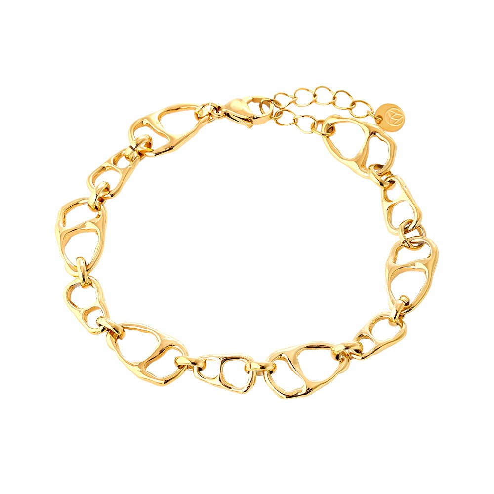 Aurora Link Bracelet Gold – Chic Linked Chain Jewelry for Women