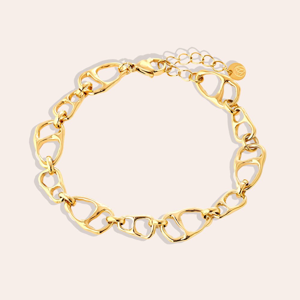 Aurora Link Bracelet Gold – Chic Linked Chain Jewelry for Women