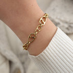 Aurora Link Bracelet Gold – Chic Linked Chain Jewelry for Women