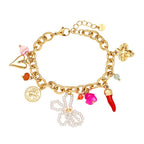 Many Nice Charms Bracelet Gold – Fun Multi-Charm Pendant Jewelry