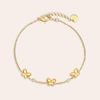 Butterfly & Diamond Dots Bracelet Gold – Elegant Butterfly Charm Jewelry