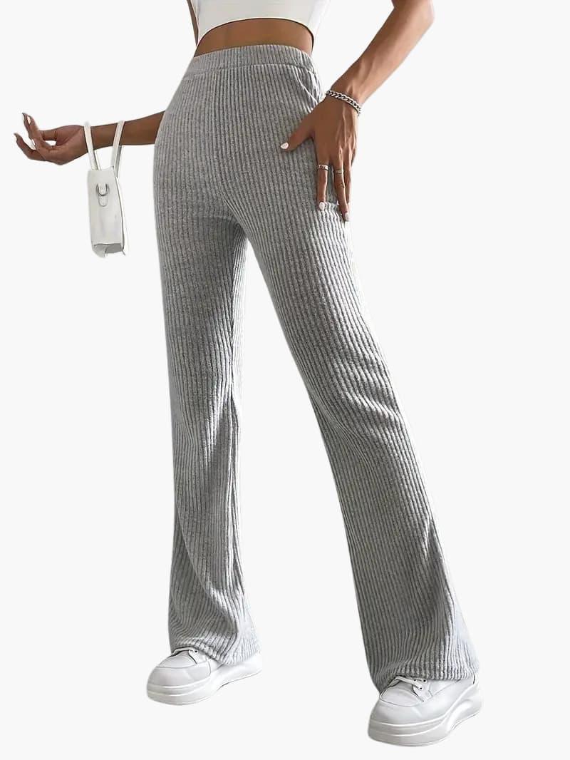 Wide-Leg Knit Pants – Lounge Fit