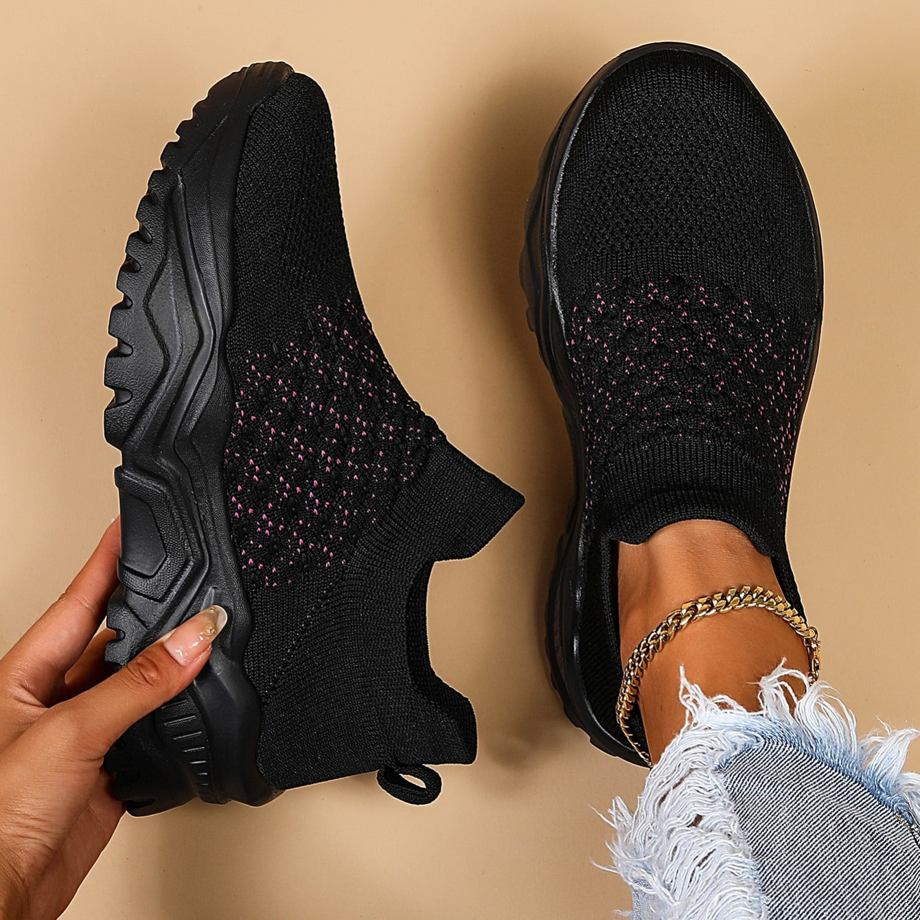 Casual Flyknit Breathable Shoes for Women