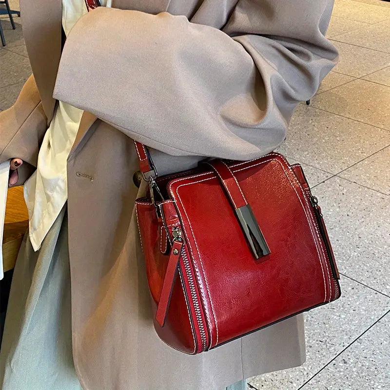Elegant Genuine Leather Crossbody Bag for Women