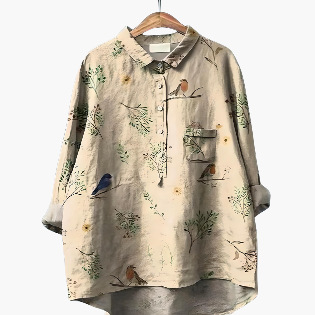 Summer Blouse – Long Sleeves – Floral Print